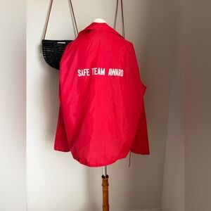 Vintage Warwick USA Red "Trailways"  Button Windbreaker Jacket, Size XL